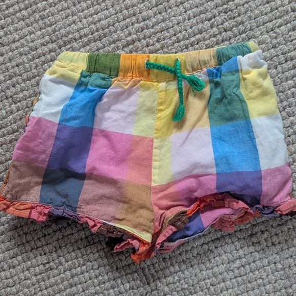 Girls Mini Boden 3T Multicolor Plaid Two-Piece Set - Picture 4 of 4